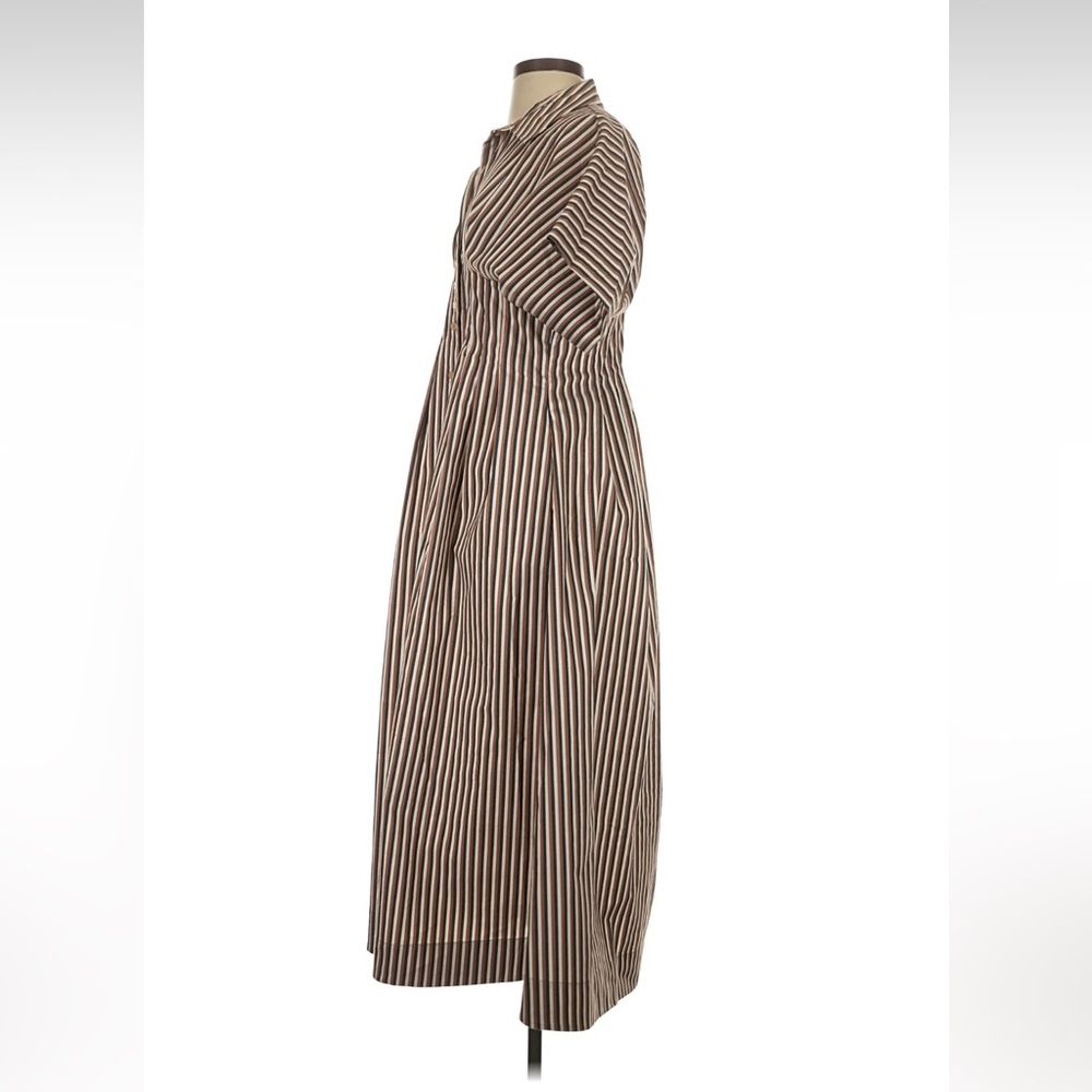 Anthropologie Exquise Tobie Striped Button-Front Shirt Maxi Dress - Picture 4 of 5